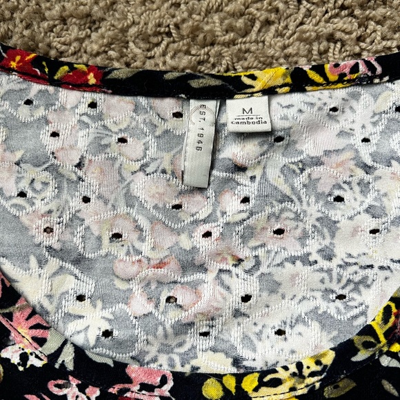 Textured Eyelet Floral Top - Picture 3 of 5